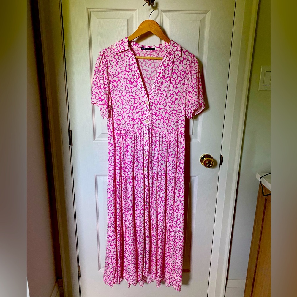 Zara floral maxi dress